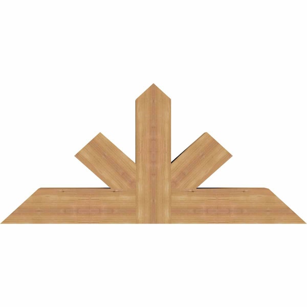 Ekena Millwork Saratoga Timber Gable Bracket, Western Red Cedar, 48"W x 22"H x 5 1/2"D x 5 1/2"F, 11/12 Pitch GBW048X22X0606SAR00SWR - main